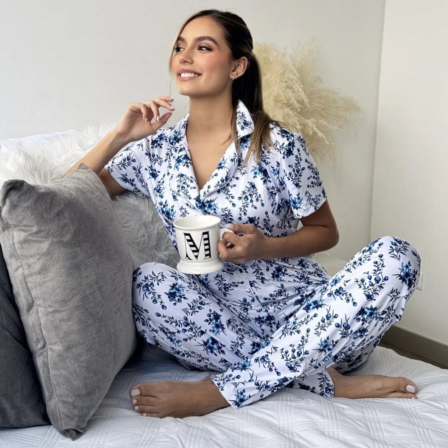 Pantalón y Camisa en Botones - Blanco