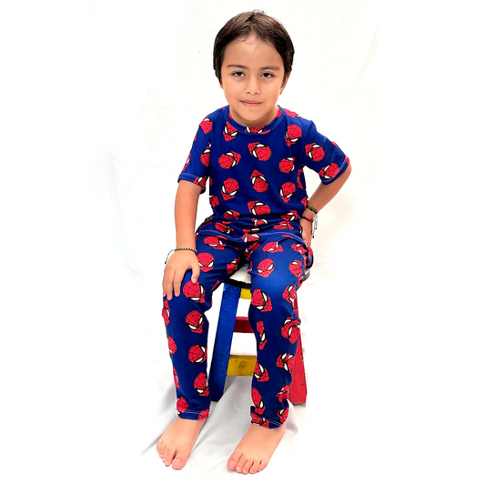 Pijama de Niño de Pantalon y Camisa Manga Corta Spiderman