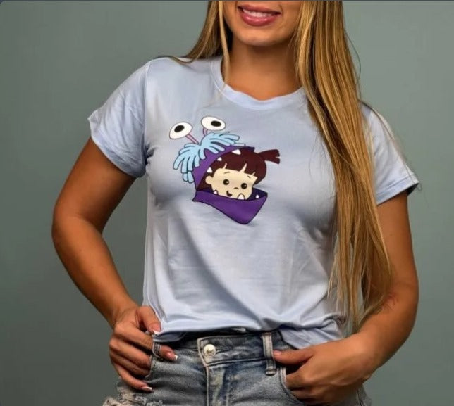 Dama Larga Tela Suave Piel de Durazno Celeste
