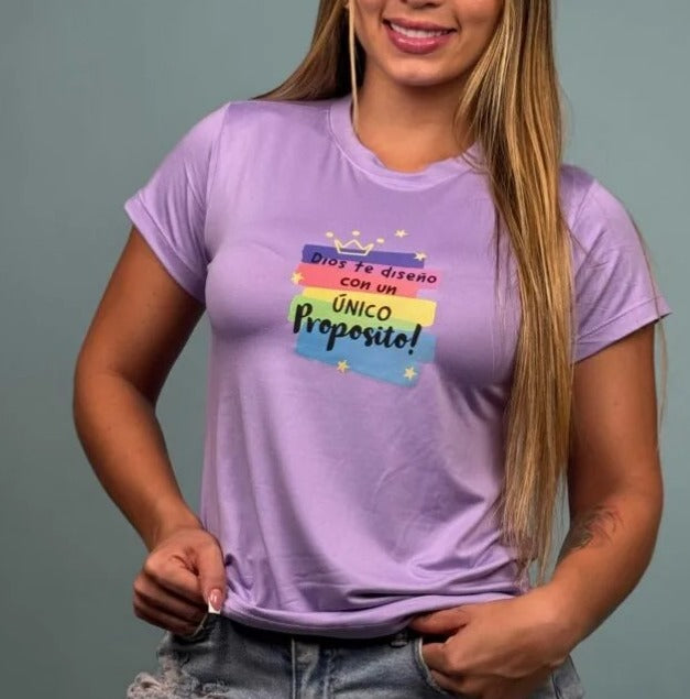 Dama Larga Tela Suave Piel de Durazno Lila