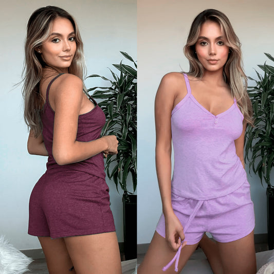 💚 Pijama de Dama en Algodón Short