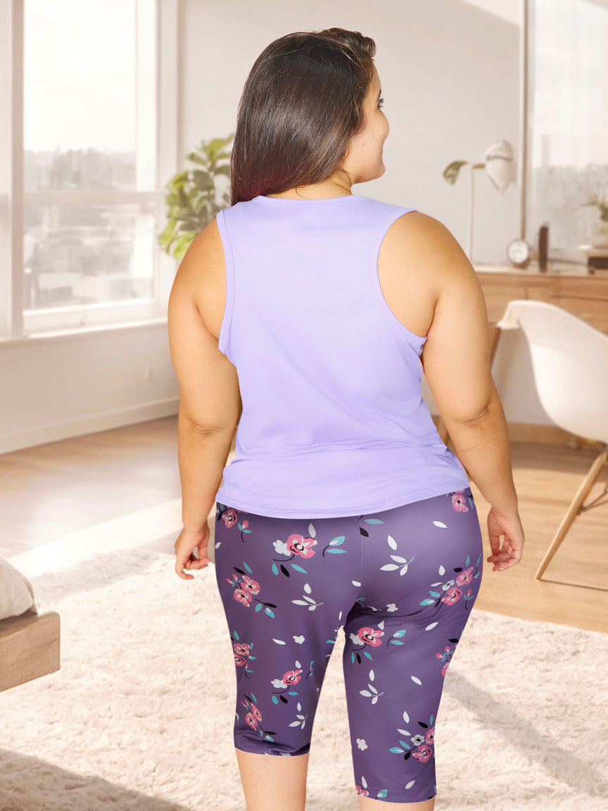 Conjuntos Pijama Capri plus Lila