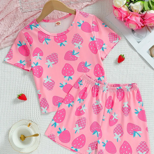 Pijama de Niña de Short y Camisa🍓