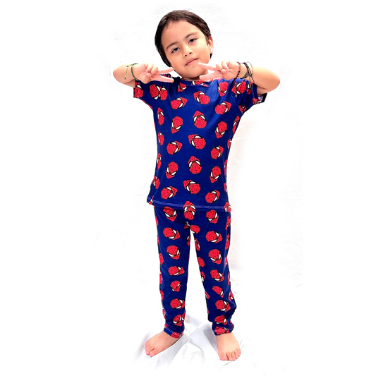 Pijama de Niño de Pantalon y Camisa Manga Corta Spiderman
