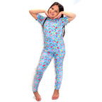 Pijama Niña Azul Gatos