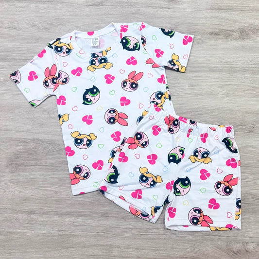 Pijama de Niña de Short y Camisa🍓