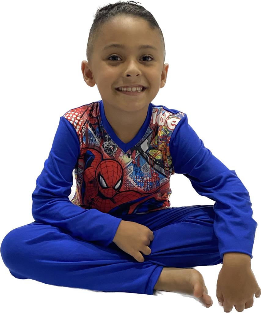 Pijama de Niño Larga Azul Rey hombre araña