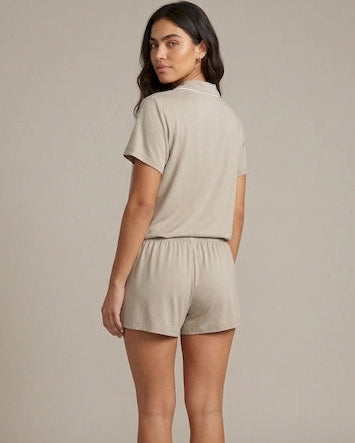 Pijama Unicolor Short Beiges