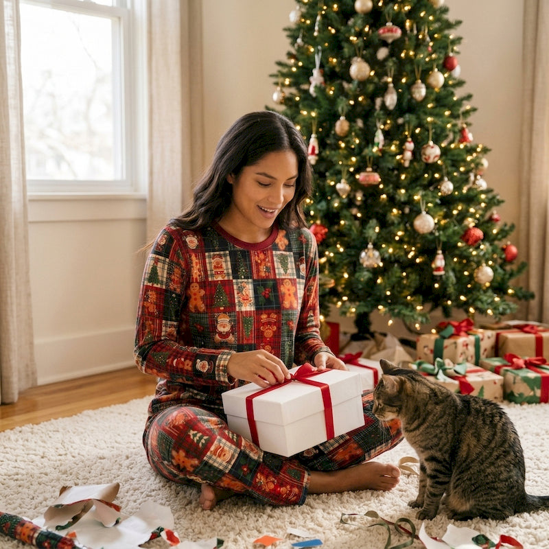 Pijama Navideña Manga Larga para Mujer 🎅