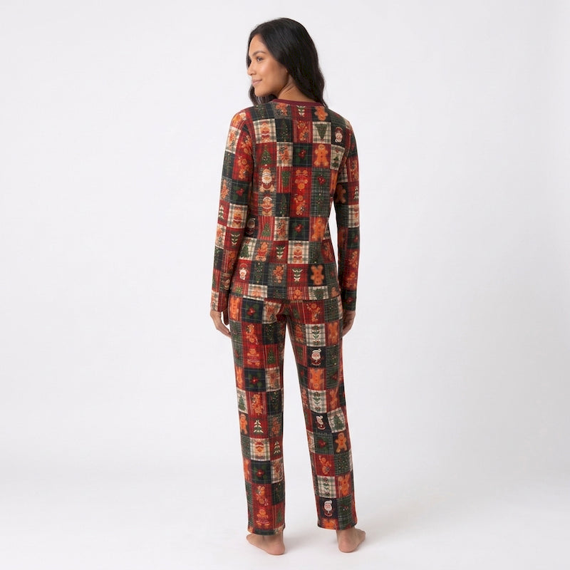 Pijama Navideña Manga Larga para Mujer 🎅