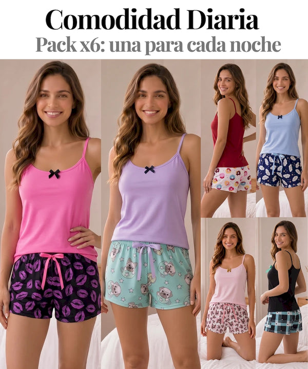 Pack X6 Pijama Short PRO