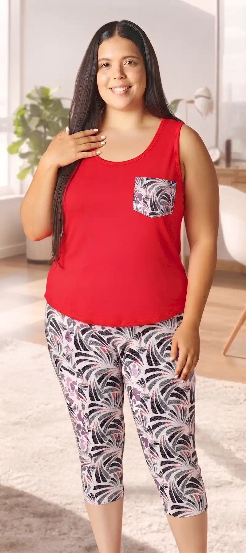 Conjunto Capri Plus Gris Abanico 2