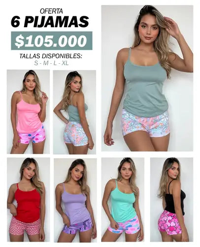 6 PIJAMAS EN SHORT -50%