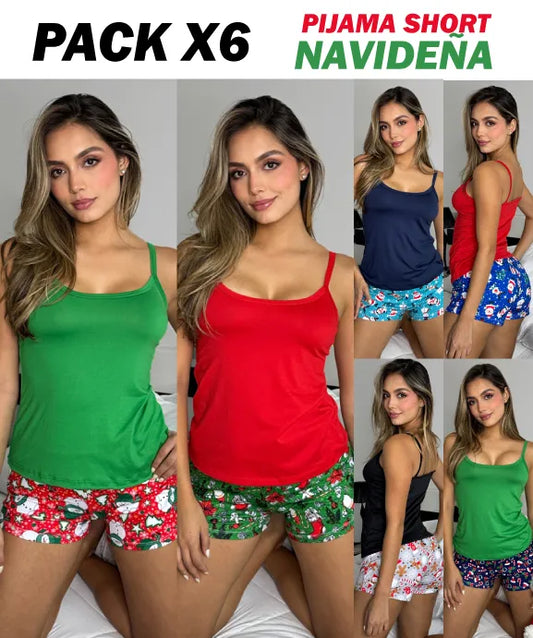 PIJAMAS SHORT NAVIDEÑAS🎄🎁🎅