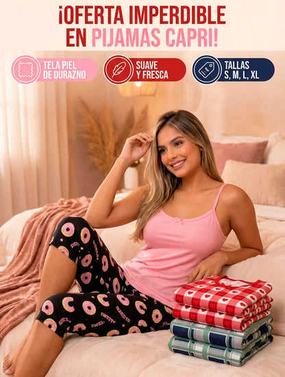 Capri Dama Estampada Rosada